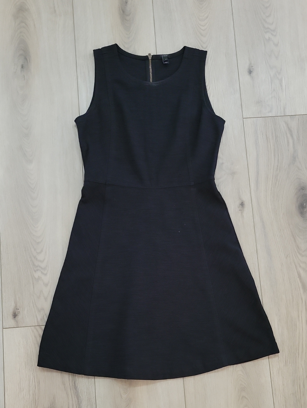 J. Crew Black Sleeveless Fit-and-Flare Mini Dress